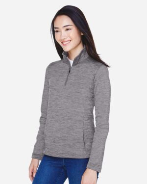 Devon & Jones Women's Newbury Mélange Fleece Quarter-Zip Pullover - Image 9