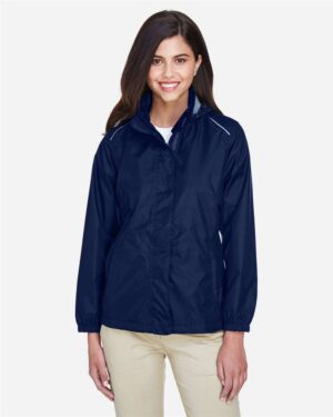 CORE365 Women's Climate Seam-Sealed Lightweight Variegated Ripstop Jacket - Image 8