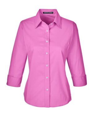 Devon & Jones Women's Perfect Fit™ Three-Quarter Sleeve Stretch Poplin Dress Shirt - Image 6