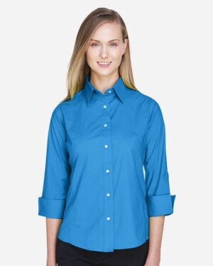Devon & Jones Women's Perfect Fit™ Three-Quarter Sleeve Stretch Poplin Dress Shirt - Image 13