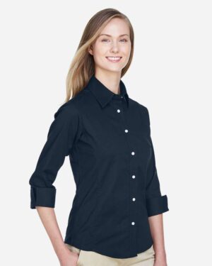 Devon & Jones Women's Perfect Fit™ Three-Quarter Sleeve Stretch Poplin Dress Shirt - Image 24