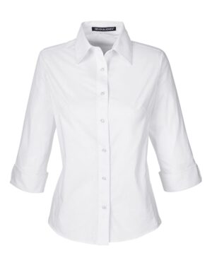 Devon & Jones Women's Perfect Fit™ Three-Quarter Sleeve Stretch Poplin Dress Shirt - Image 26