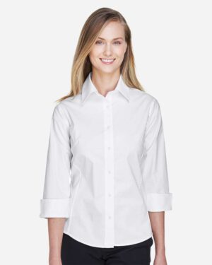 Devon & Jones Women's Perfect Fit™ Three-Quarter Sleeve Stretch Poplin Dress Shirt - Image 28