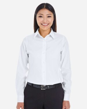 Devon & Jones Women's Crown Collection® Royal Dobby Woven Dress Shirt - Image 10