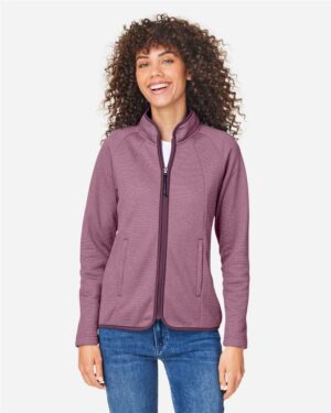 CORE365 Women's Venture Heathered Stripe Full-Zip Jacket - Image 10