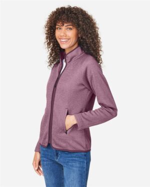 CORE365 Women's Venture Heathered Stripe Full-Zip Jacket - Image 11