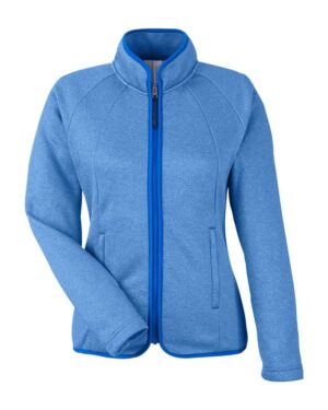 CORE365 Women's Venture Heathered Stripe Full-Zip Jacket - Image 19