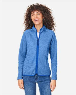 CORE365 Women's Venture Heathered Stripe Full-Zip Jacket - Image 22