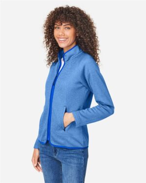 CORE365 Women's Venture Heathered Stripe Full-Zip Jacket - Image 23