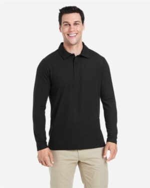 CORE365 Men's Fusion ChromaSoft™ Long Sleeve Pique Polo - Image 4
