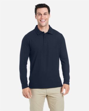 CORE365 Men's Fusion ChromaSoft™ Long Sleeve Pique Polo - Image 16
