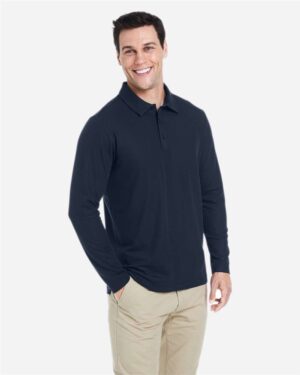 CORE365 Men's Fusion ChromaSoft™ Long Sleeve Pique Polo - Image 17
