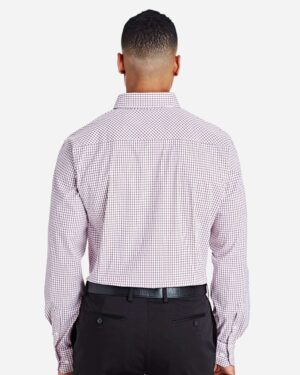 Devon & Jones Men's CrownLux Performance® Micro Windowpane Woven Dress Shirt - Image 4