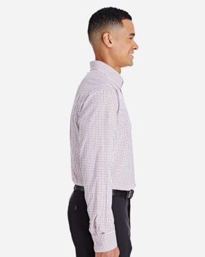 Devon & Jones Men's CrownLux Performance® Micro Windowpane Woven Dress Shirt - Image 3