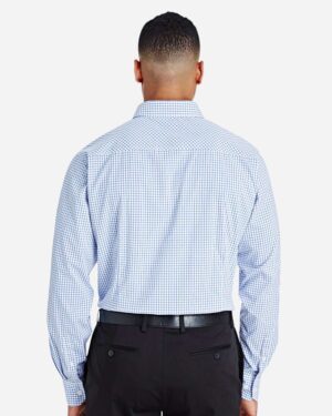 Devon & Jones Men's CrownLux Performance® Micro Windowpane Woven Dress Shirt - Image 8