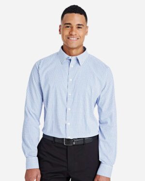 Devon & Jones Men's CrownLux Performance® Micro Windowpane Woven Dress Shirt - Image 6