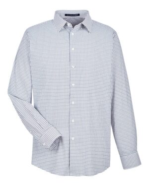 Devon & Jones Men's CrownLux Performance® Micro Windowpane Woven Dress Shirt - Image 9