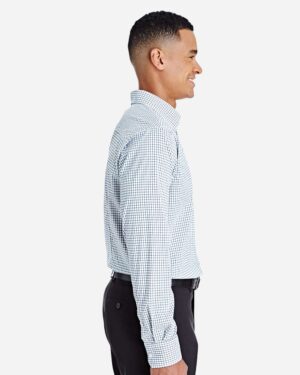 Devon & Jones Men's CrownLux Performance® Micro Windowpane Woven Dress Shirt - Image 11