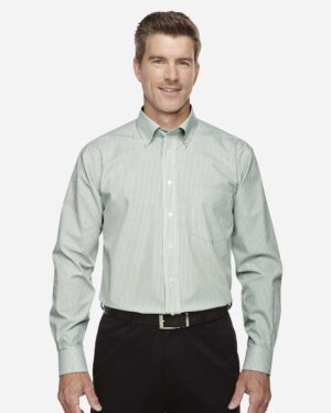 Devon & Jones Men's Crown Collection® Banker Stripe Woven Dress Shirt - Image 3