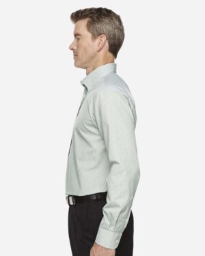 Devon & Jones Men's Crown Collection® Banker Stripe Woven Dress Shirt - Image 4