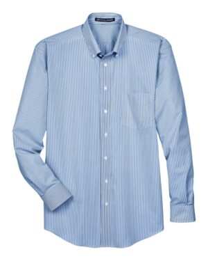 Devon & Jones Men's Crown Collection® Banker Stripe Woven Dress Shirt - Image 6