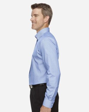 Devon & Jones Men's Crown Collection® Banker Stripe Woven Dress Shirt - Image 9