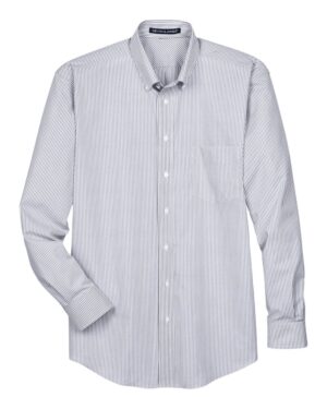 Devon & Jones Men's Crown Collection® Banker Stripe Woven Dress Shirt - Image 11