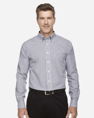 Devon & Jones Men's Crown Collection® Banker Stripe Woven Dress Shirt - Image 13
