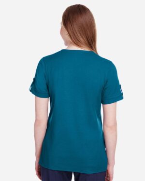 Devon & Jones Women's CrownLux Performance® Plaited Rolled Sleeve Shirt - Image 15