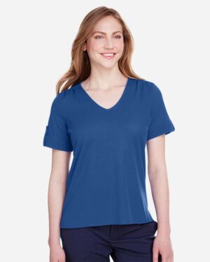 Devon & Jones Women's CrownLux Performance® Plaited Rolled Sleeve Shirt - Image 38