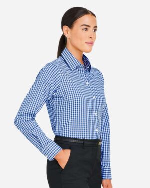 Devon & Jones Women's CrownLux Performance® Gingham Dress Shirt - Image 5