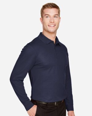 Devon & Jones Men's Tall CrownLux Performance® Plaited Long Sleeve Polo - Image 9