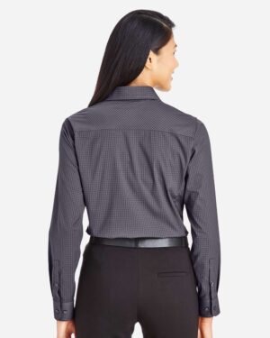 Devon & Jones Women's CrownLux Performance® Tonal Mini Check Woven Dress Shirt - Image 4
