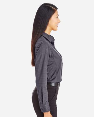 Devon & Jones Women's CrownLux Performance® Tonal Mini Check Woven Dress Shirt - Image 3