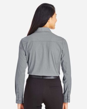 Devon & Jones Women's CrownLux Performance® Tonal Mini Check Woven Dress Shirt - Image 8
