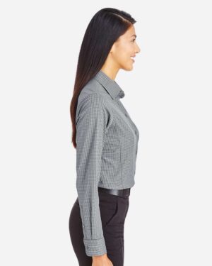 Devon & Jones Women's CrownLux Performance® Tonal Mini Check Woven Dress Shirt - Image 7