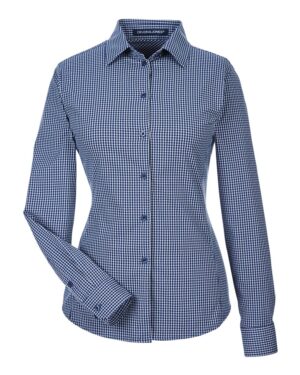 Devon & Jones Women's CrownLux Performance® Tonal Mini Check Woven Dress Shirt - Image 9