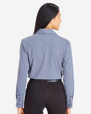 Devon & Jones Women's CrownLux Performance® Tonal Mini Check Woven Dress Shirt - Image 12