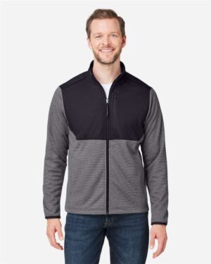 CORE365 Men's Venture Heathered Stripe Hybrid Jacket - Image 4