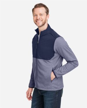 CORE365 Men's Venture Heathered Stripe Hybrid Jacket - Image 11