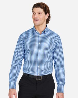 Devon & Jones Men's CrownLux Performance® Gingham Dress Shirt - Image 4