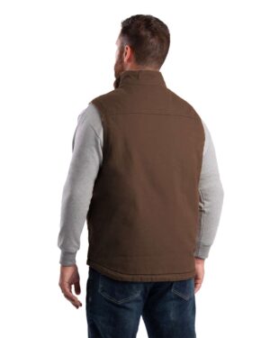 Berne Apparel Men's Heartland Sherpa-Lined Washed Duck Vest - Image 3