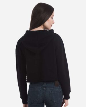 Lane Seven Women's Cropped Fleece Hooded Sweatshirt - Image 5