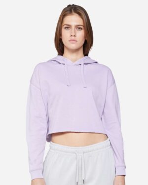 Lane Seven Women's Cropped Fleece Hooded Sweatshirt - Image 8