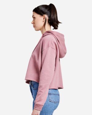 Lane Seven Women's Cropped Fleece Hooded Sweatshirt - Image 14