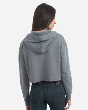 Lane Seven Women's Cropped Fleece Hooded Sweatshirt - Image 24