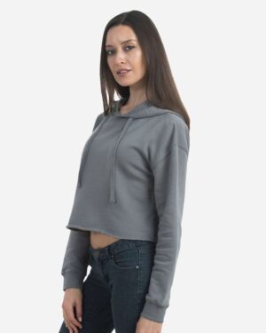 Lane Seven Women's Cropped Fleece Hooded Sweatshirt - Image 23