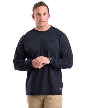 Berne Apparel Men's Tall Performance Long Sleeve Pocket T-Shirt - Image 3