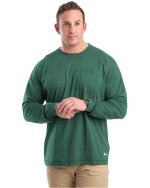 Berne Apparel Men's Tall Performance Long Sleeve Pocket T-Shirt - Image 5