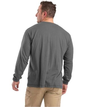 Berne Apparel Men's Tall Performance Long Sleeve Pocket T-Shirt - Image 8